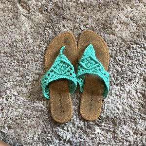 Teal sandals